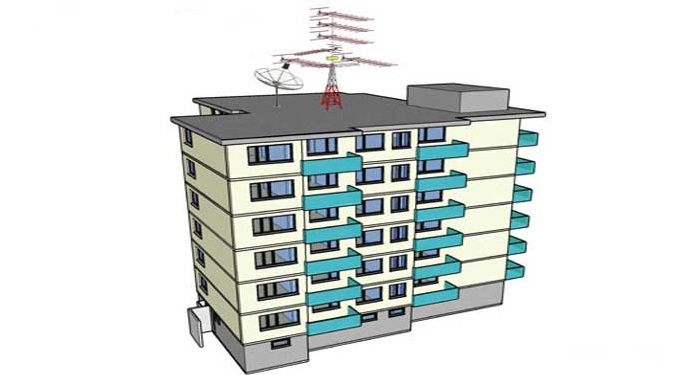 آنتن مرکزی در آپارتمان و برج ها